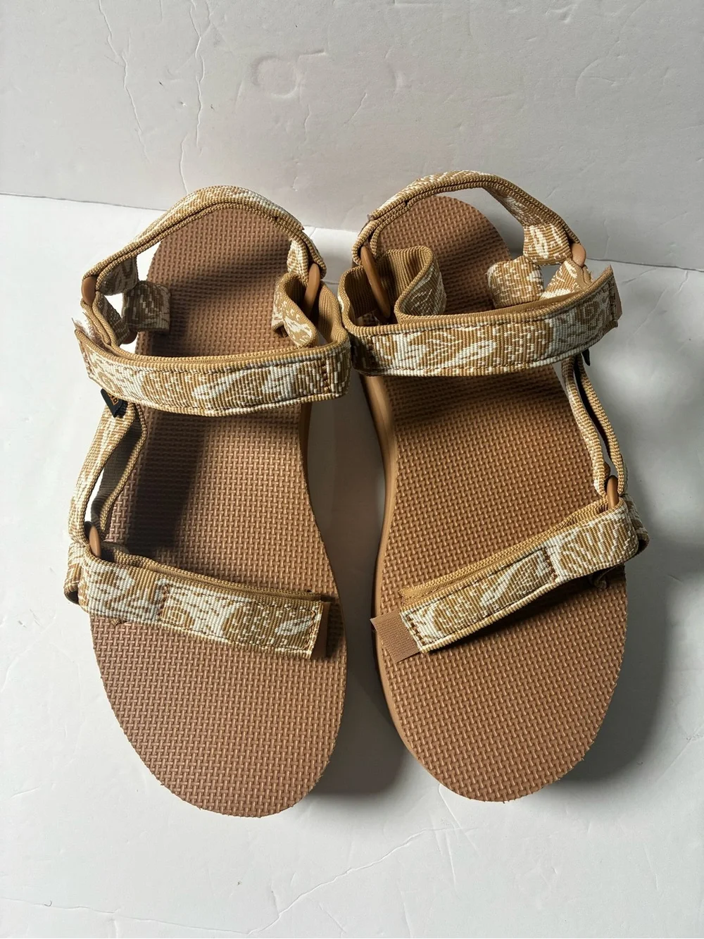 Teva Women's Outdoor Strappy Sandals in Tan and Cream